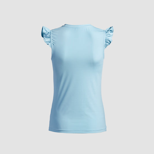 Tank top ruffled sleeve