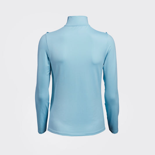 Longsleeve ruffled half zip