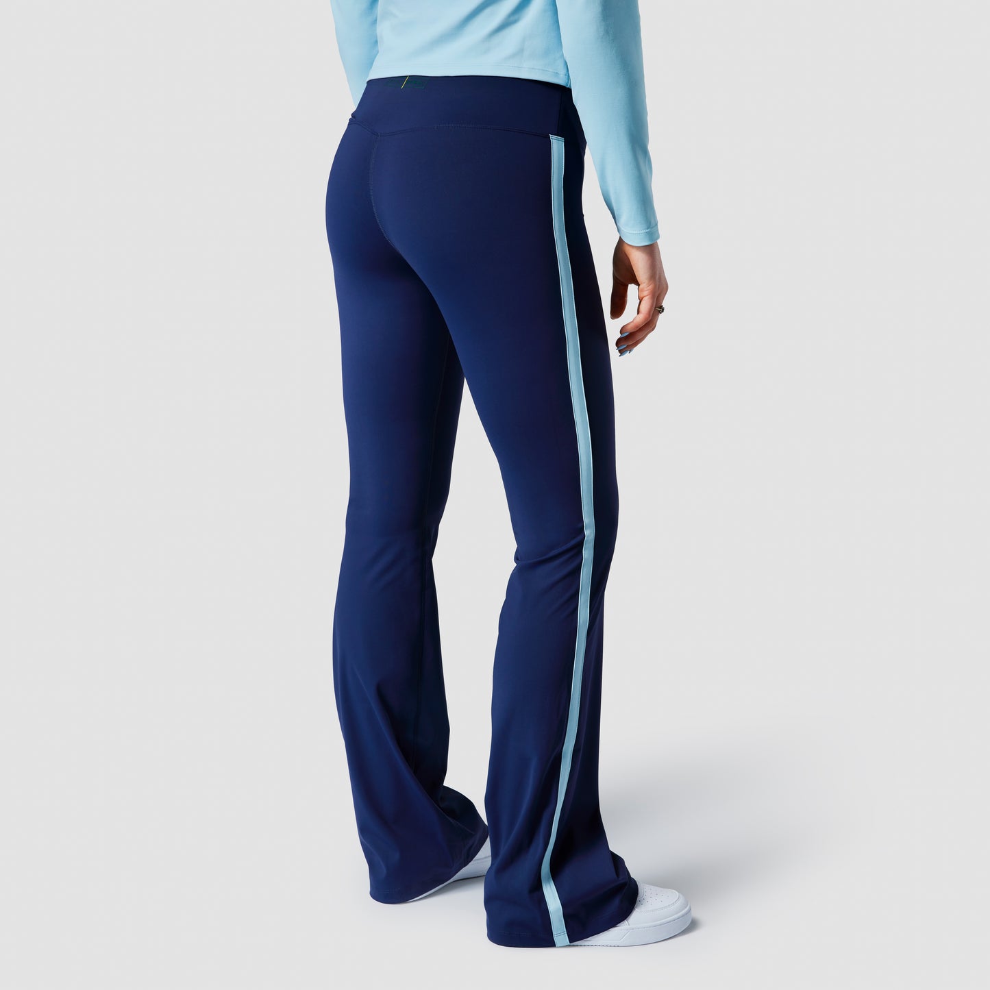 Tights flared side striped