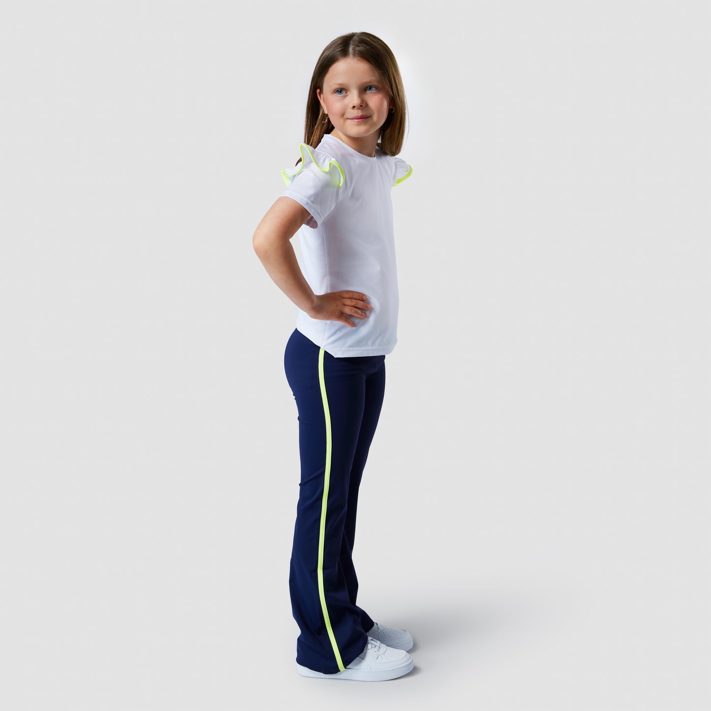 Tights flared side striped girls