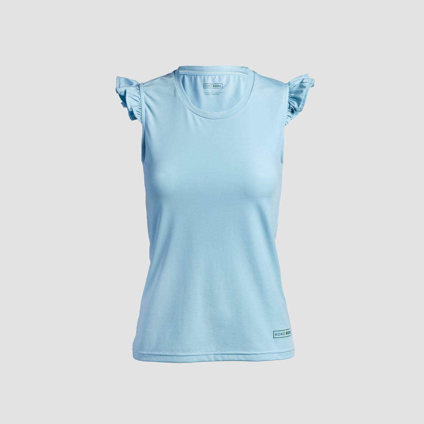 Tank top ruffled sleeve