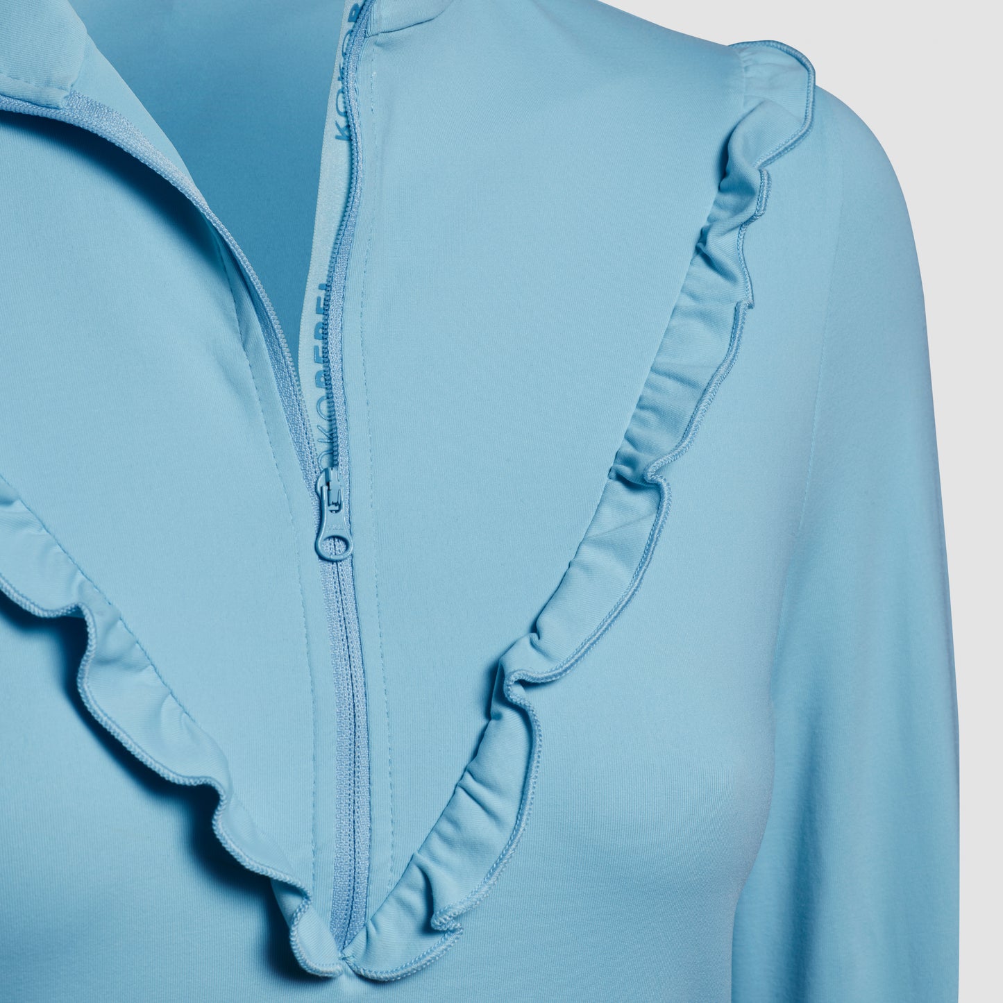 Longsleeve ruffled half zip